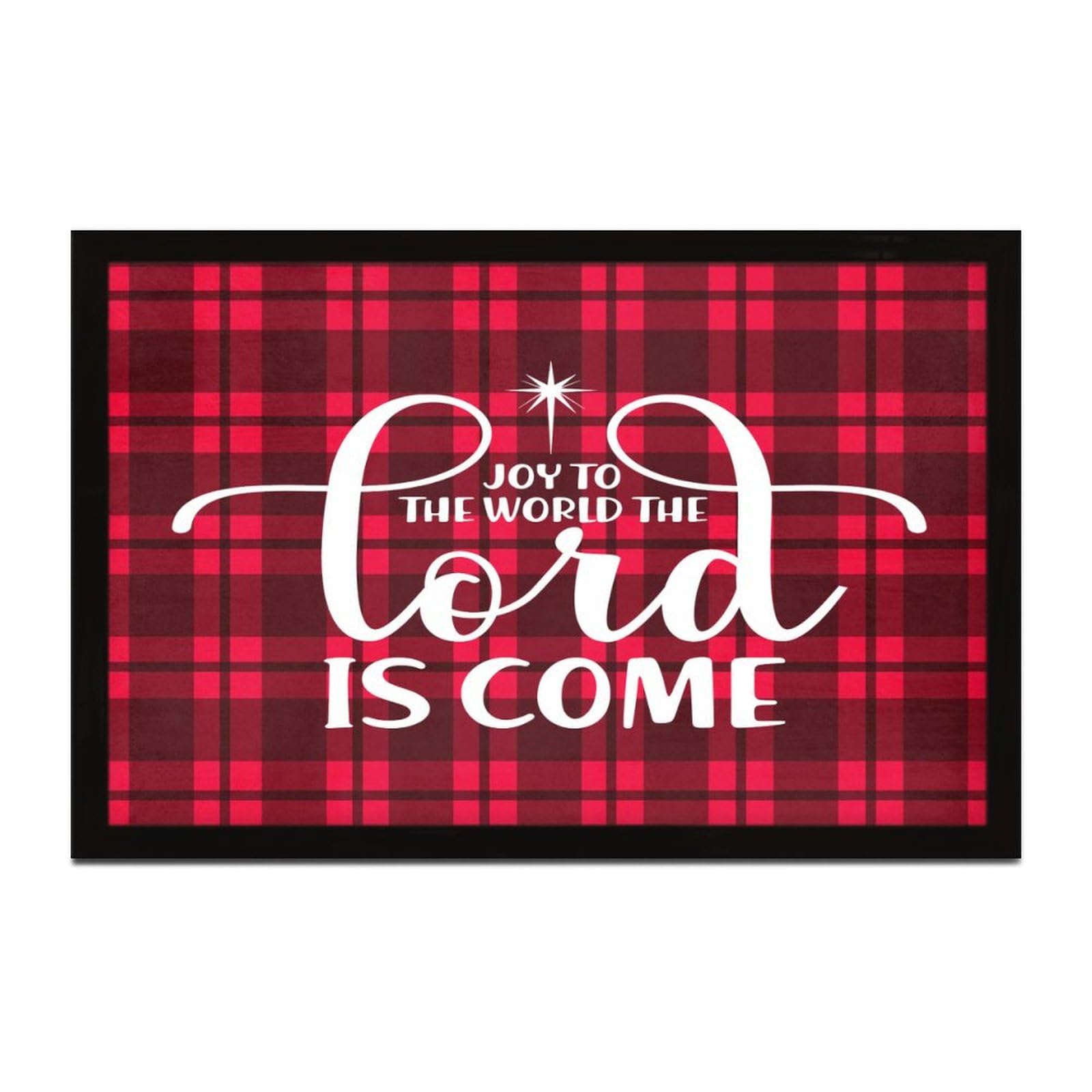 Panneau de décoration murale Joy to the World avec cadre bois 20x30 cm