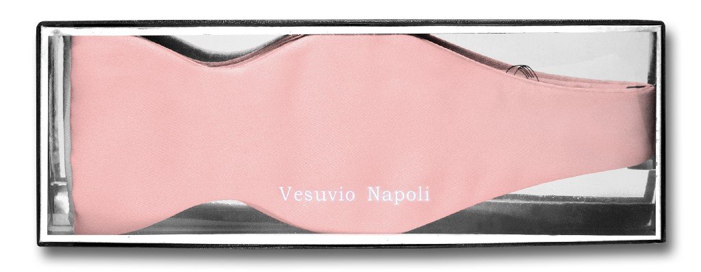 Vesuvio Napoli SELF TIE Bow Tie Solid DUSTY PINK Color Men's BowTie