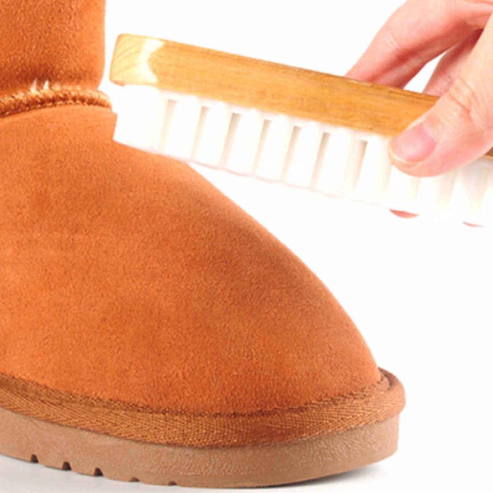 Ensemble de Caoutchouc de Brosse de Nettoyage latéral adapté aux Chaussures en Nubuck de Daim en Acier avec des Accessoires de Maison de nettoyant de Botte en Caoutchouc