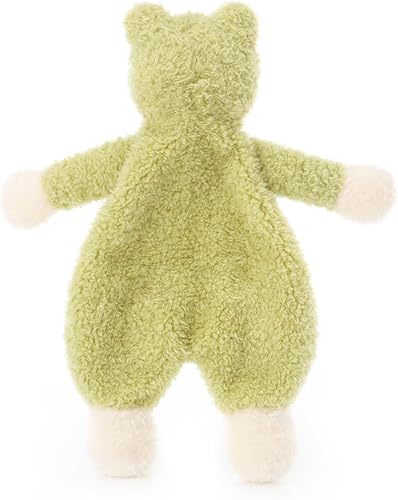 Miniatura 4 de Apricot Lamb Manta de seguridad de animales de peluche, rana verde, manta de personajes de bebé, felpa de 10 pulgadas