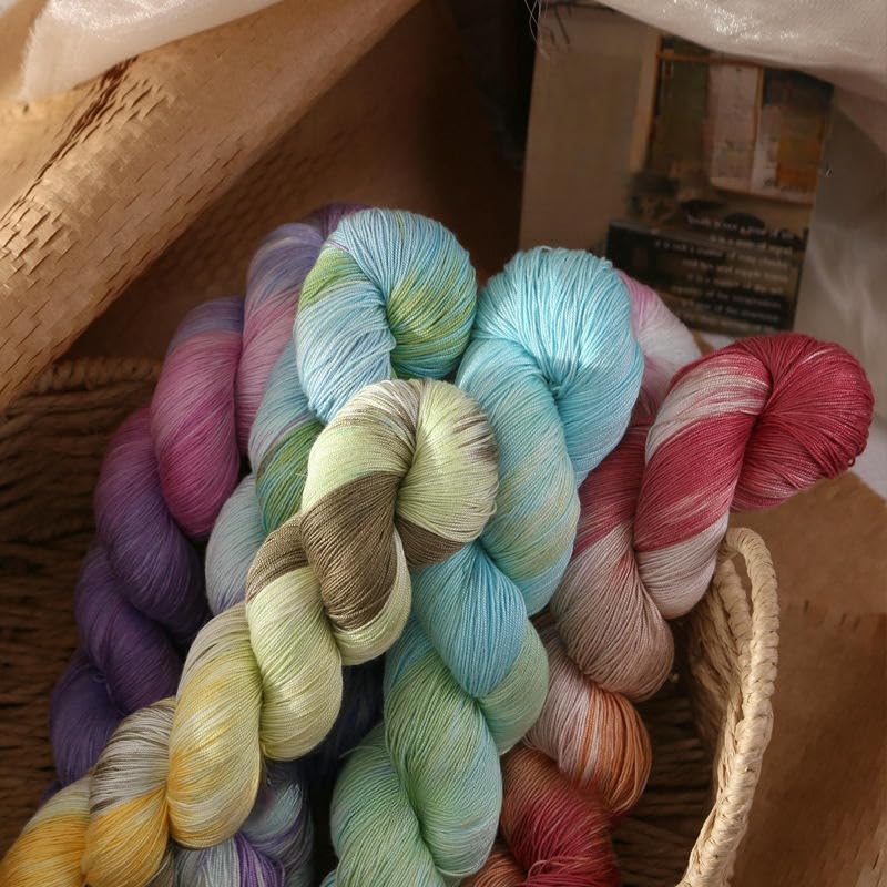 8 Rollos de 100 g de Hilo de Mezcla de Lana degradada, Hilo para Tejer a Mano, para Bufandas, chales, suéteres, Gorros y decoración del hogar Hechos a Crochet