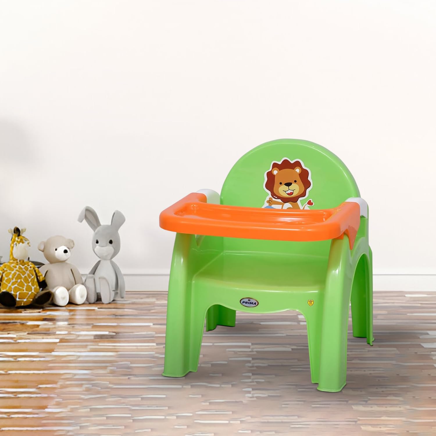 Prima Detachable Baby Desk Plastic Chair 130 High Chair Eating Feeding Booster Seat with Detachable Tray, Green