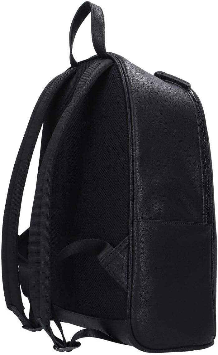 Armani Exchange Men's Leather Backpack, Black, One Size - Image 5