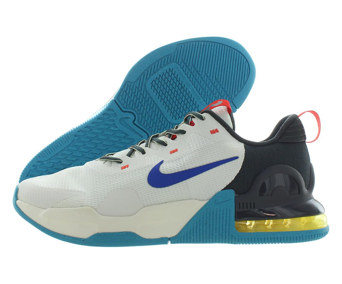 Nike Unisex Air Max Alpha Trainer 5 - Lace Up Mesh Style Training Shoe - Off White/Blue, 13.5 Women/11.5 Men