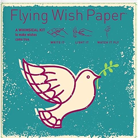 Flying Wish Paper - Write it., Light it, & Watch it Fly - PEACED Dove - 5" x 5" - Mini Kits Cover