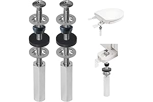 iFealClear 2PCS Toilet Seat Bolt: Compatible with Major Brand Toilets, Stainless Steel, Non-Slip Washers