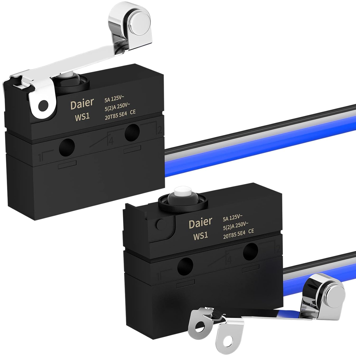 Joinfworld Micro Switch with Lever Waterproof IP67 Sealed Roller Lever