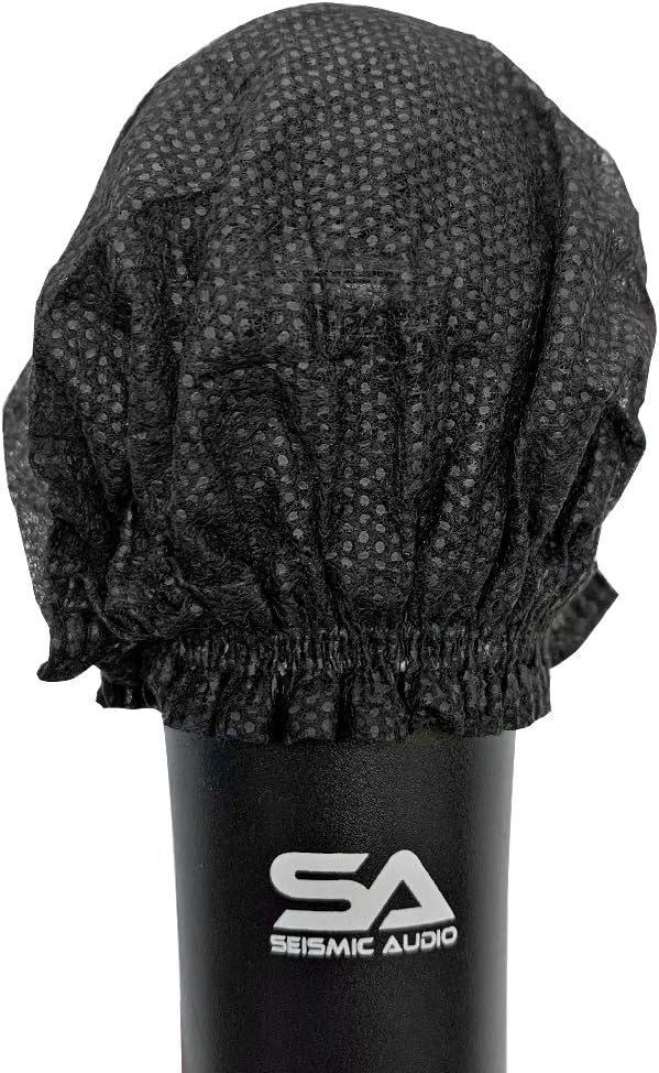 Seismic Audio SA-MicDC - 25 Pairs of Disposable Universal Microphone Covers - Fits Standard O and U Shaped Mics (50 pcs Total)