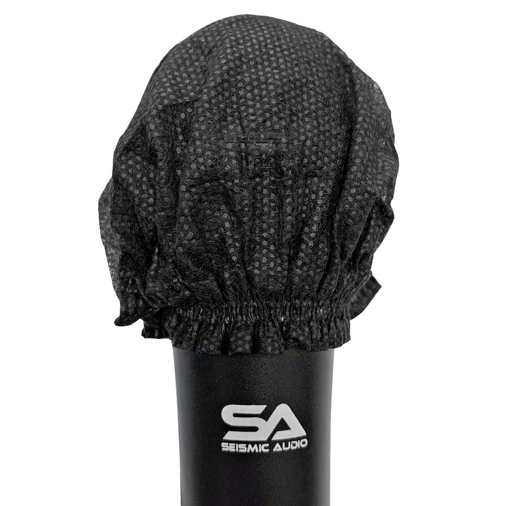 Seismic Audio SA-MicDC - 25 Pairs of Disposable Universal Microphone Covers - Fits Standard O and U Shaped Mics (50 pcs Total)