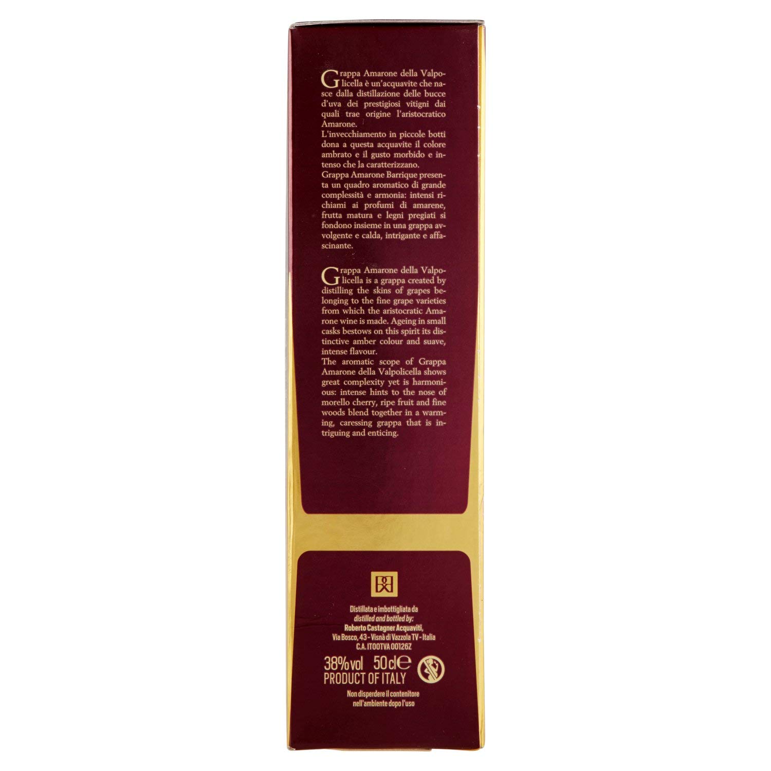 Castagner Grappa Amarone della Valpolicella, 500ml