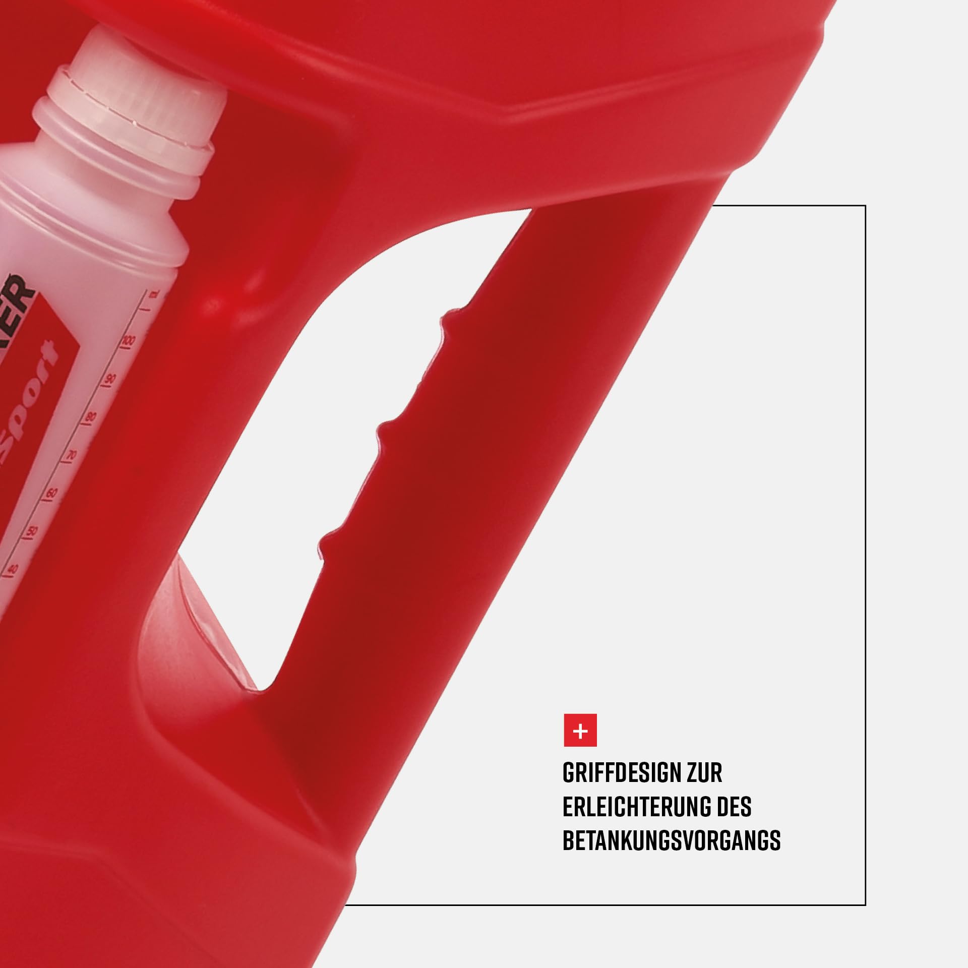 Polisport ProOctane - Treibstoffkanister 20L mit Füllschlauch und Kappe, Rot