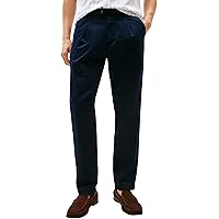 Tommy Hilfiger Uomo Pantaloni Chino Harlem Satin Relaxed Fit, Blu (Desert Sky)