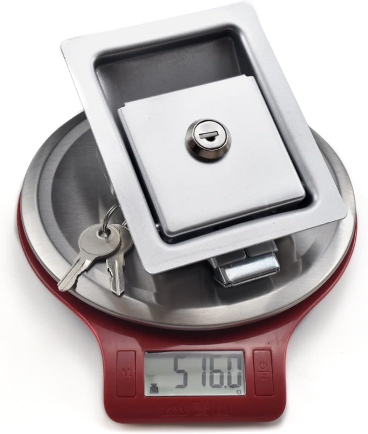 Heavy Duty Flush Mount Carbon Steel Single Point Paddle Handle Door Latches for Storage Rooms RV 1Pcs