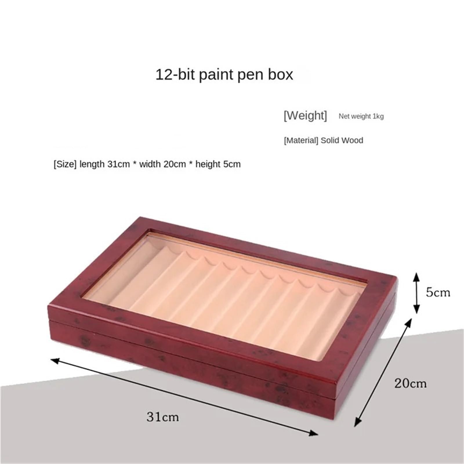 Porta Penne Per Scrivania Espositore for penne con griglia in legno, contenitore for penne con finestra trasparente, organizer for collezione