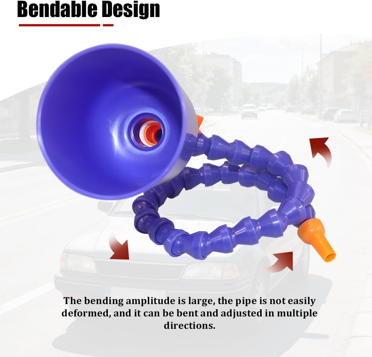 HZEL Bendable Transmission Funnel with Filter and Flow Switch, 15.8 Inch
