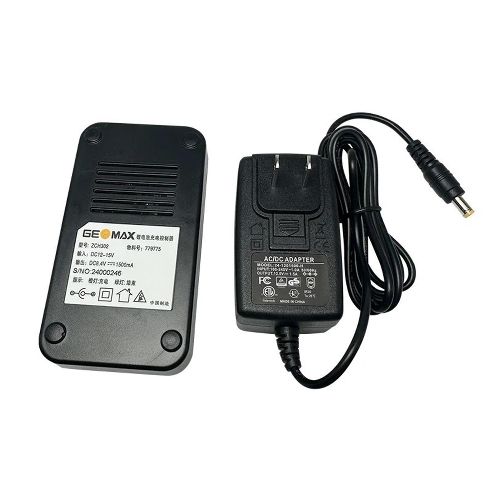 ZCH302 Caricabatterie Compatibile con ZBA302 ZBA301 Batteria for ZT20/20R/30R Zoom 20/30/35PRO(2 Plug)