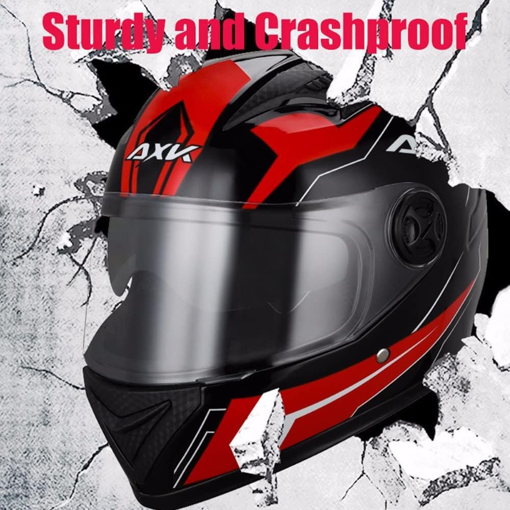 Motorradhelm Damen Herren Full Face Helm Retro Klapphelm DOT/ECE-Zertifizierter Mit Anti-Fog Sonnenblende Helm Motorrad Downhill Helm Mopedhelm Schutzhelm Für Cruiser Chopper,Purple-55~62CM