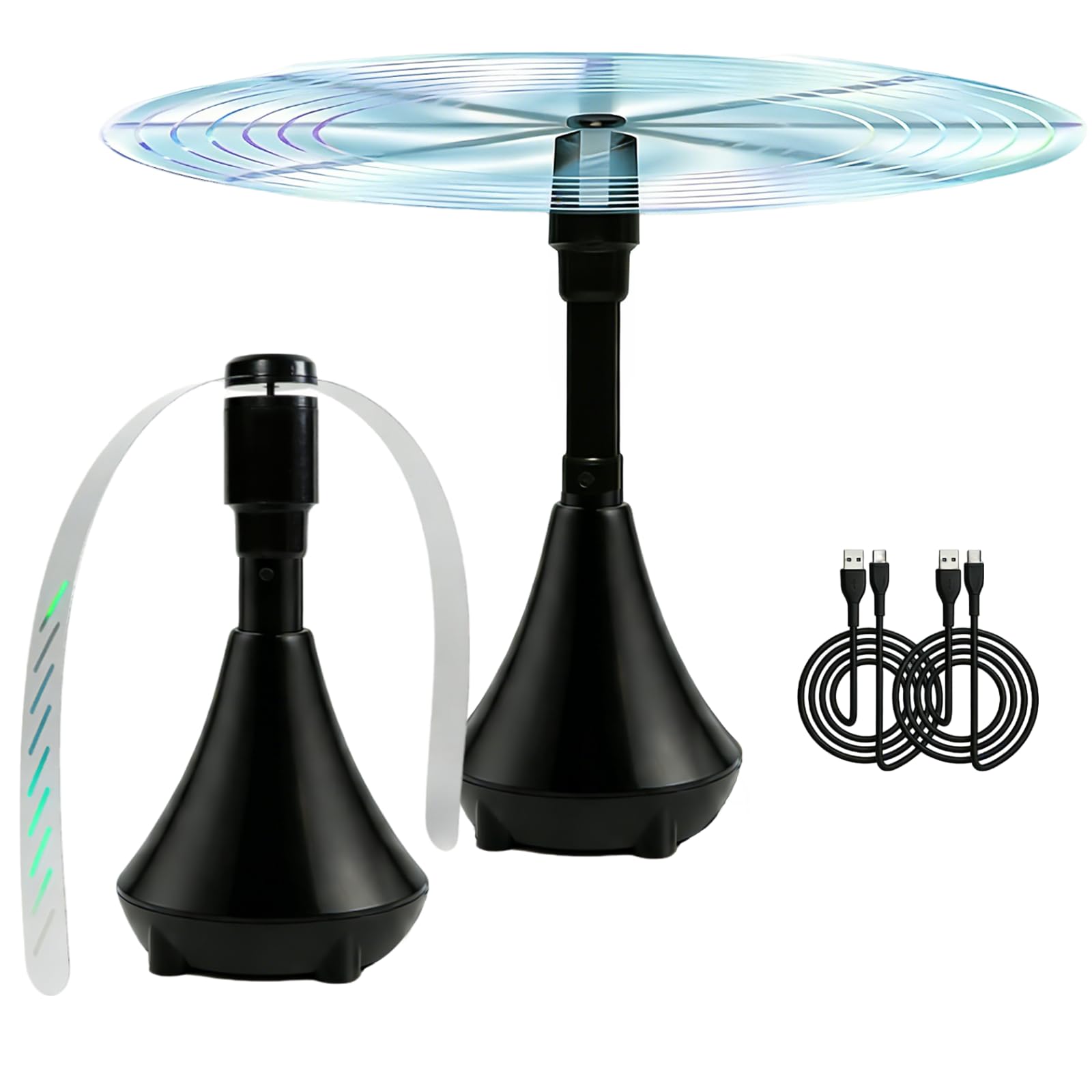 Repellente per Mosche, con USB C, Pieghevole Scaccia Mosche da Tavolo, Ventilatore Repellente Portatile, Fly Repellent Fan, Ventilatore Antizanzare Elettrico, per Esterno Cucina Ristoranti