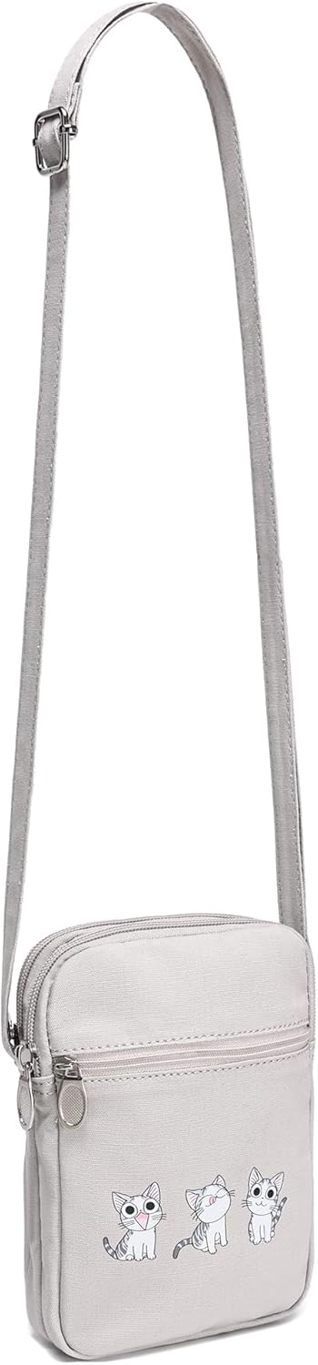 AOCINA Small Crossbody Purse Birthday Gifts for Teen Girls Daughter Trendy Stuff Cute Tween Purse Kawaii Canvas Phone Bag - Image 8