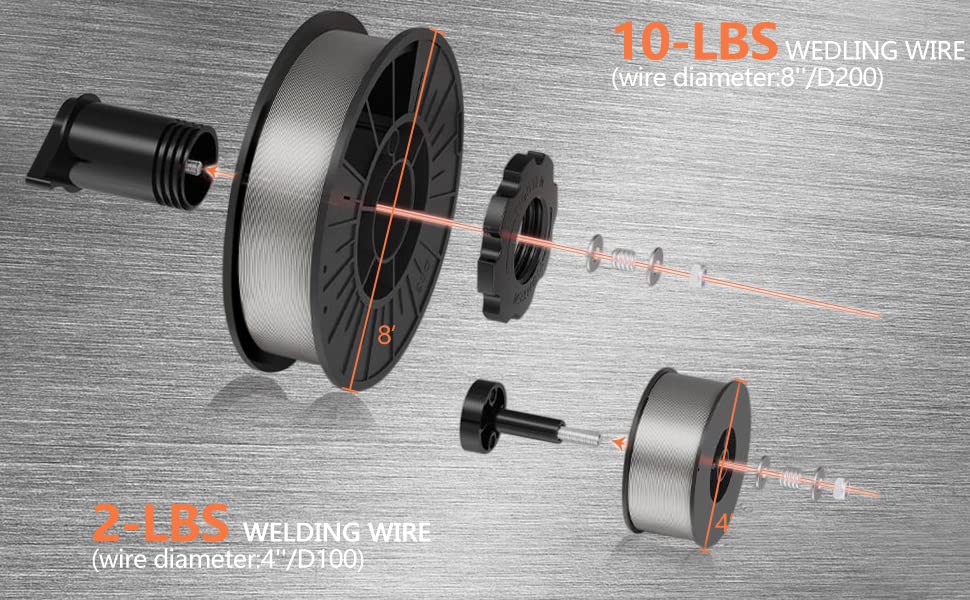 Buy HITBOX MIG250II Aluminum MIG Welder, 200 Amp 110V/220V IGBT Gas MIG Gasless Flux Core