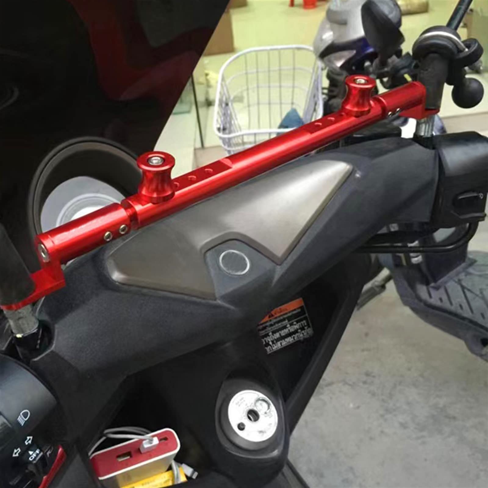 Dla Yamaha MT07 FZ07 Motocykl Poprzeczka Kierownica Dźwignia Balansu Poprzeczka GPS Uchwyt Na Telefon (Kolor : Blue MT-07 logo, Rozmiar : 1)