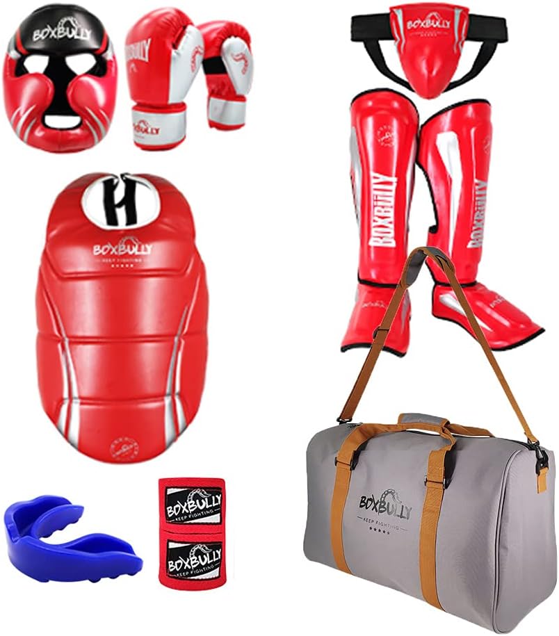 Weisheng Child Boxing MMA Martial Arts Protective Gear 8 Pcs Set for Training Body Protector for Kids : Sports & Outdoors