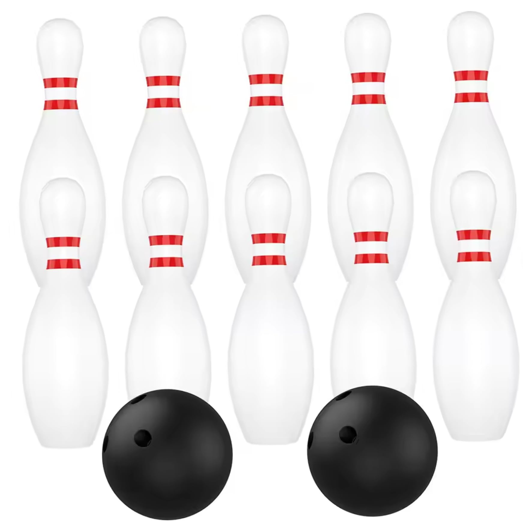 Ensemble de bowling pour enfants, 10 quilles en plastique et 2 balles, jeu de bowling pour tout-petits, jeu d'activité intérieure et extérieure, cadeaux fête d'anniversaire éducatifs pour garçons