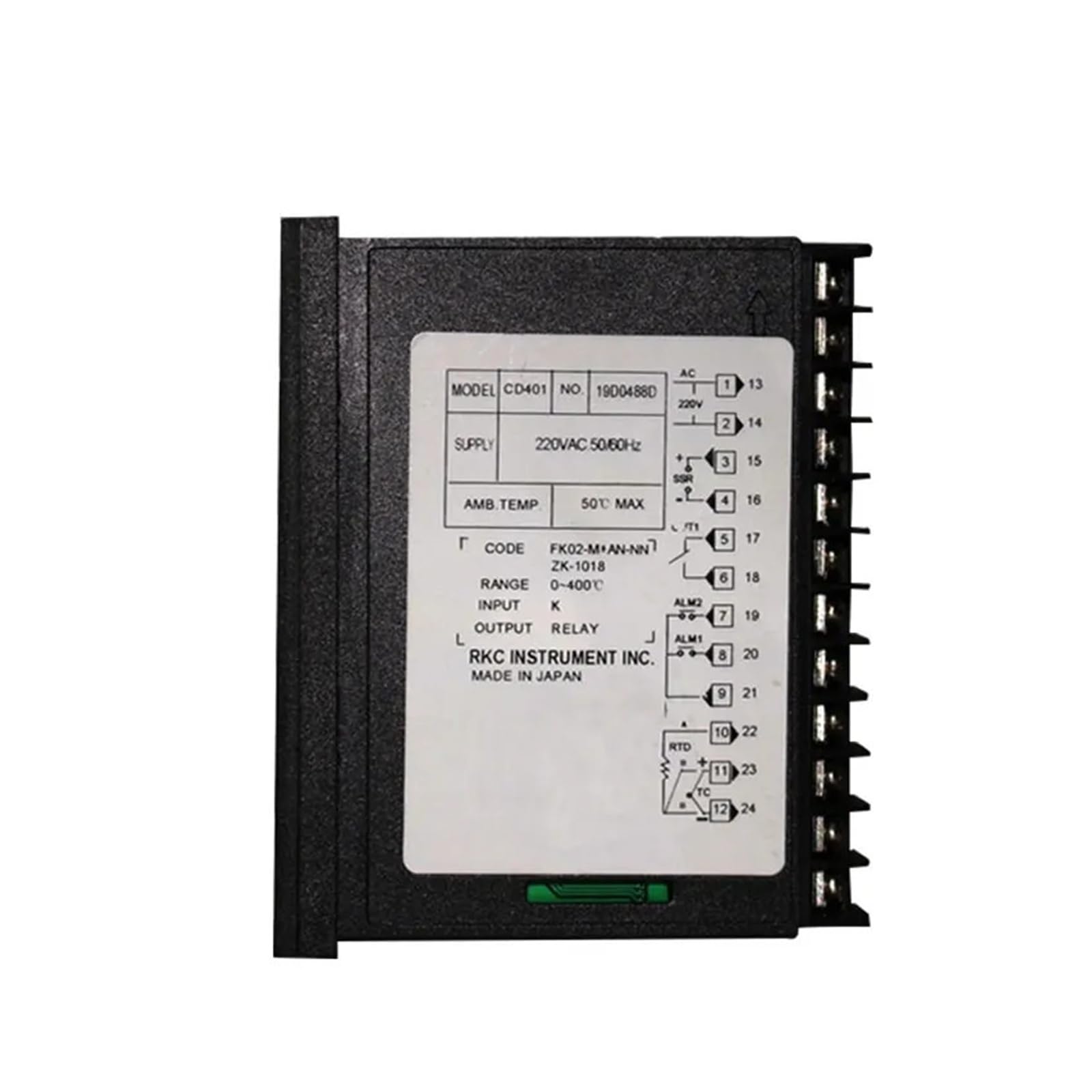 temperaturregler PID-Temperaturregler SSR-Relaisausgang RKC Industrieller intelligenter Regler TC/RTD-Eingang 48 x 96 mm CD401(SSR Relay Opt 1ALM)