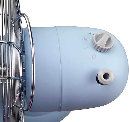 Miniatura 6 de Good Housekeeping Ventilador de mesa retro de 12 pulgadas, níquel cepillado