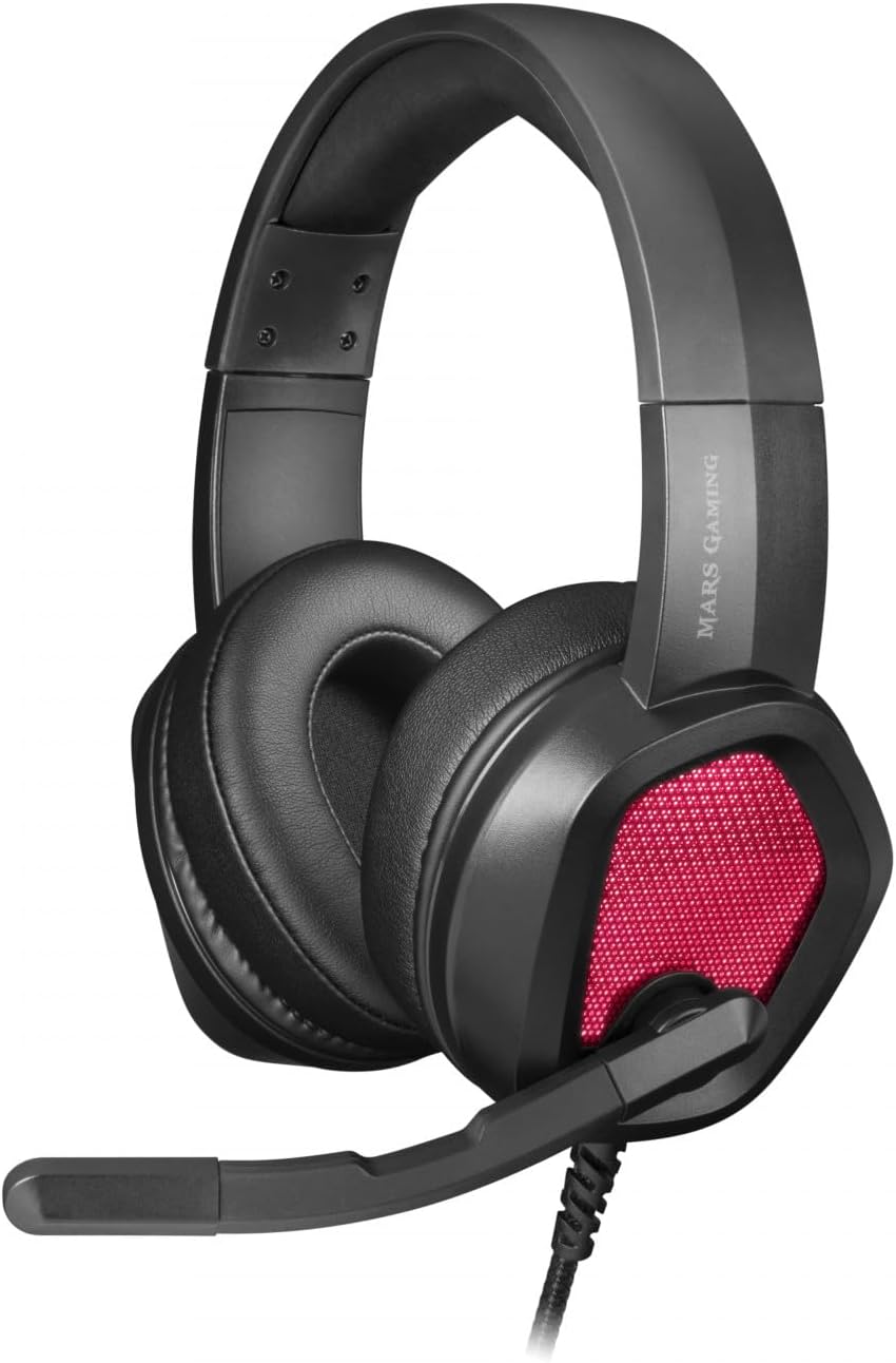 Mars Gaming MH320, RGB Gaming Headset, Ultra-BASS 3D Sound, Noise-Filtered Microphone, Ultralight Rotatable, Windows/PS4/PS5/XBOX ONE/XBOX SERIES X-S/Mac/Switch/Switch 2/Smartphone/Tablet, Black