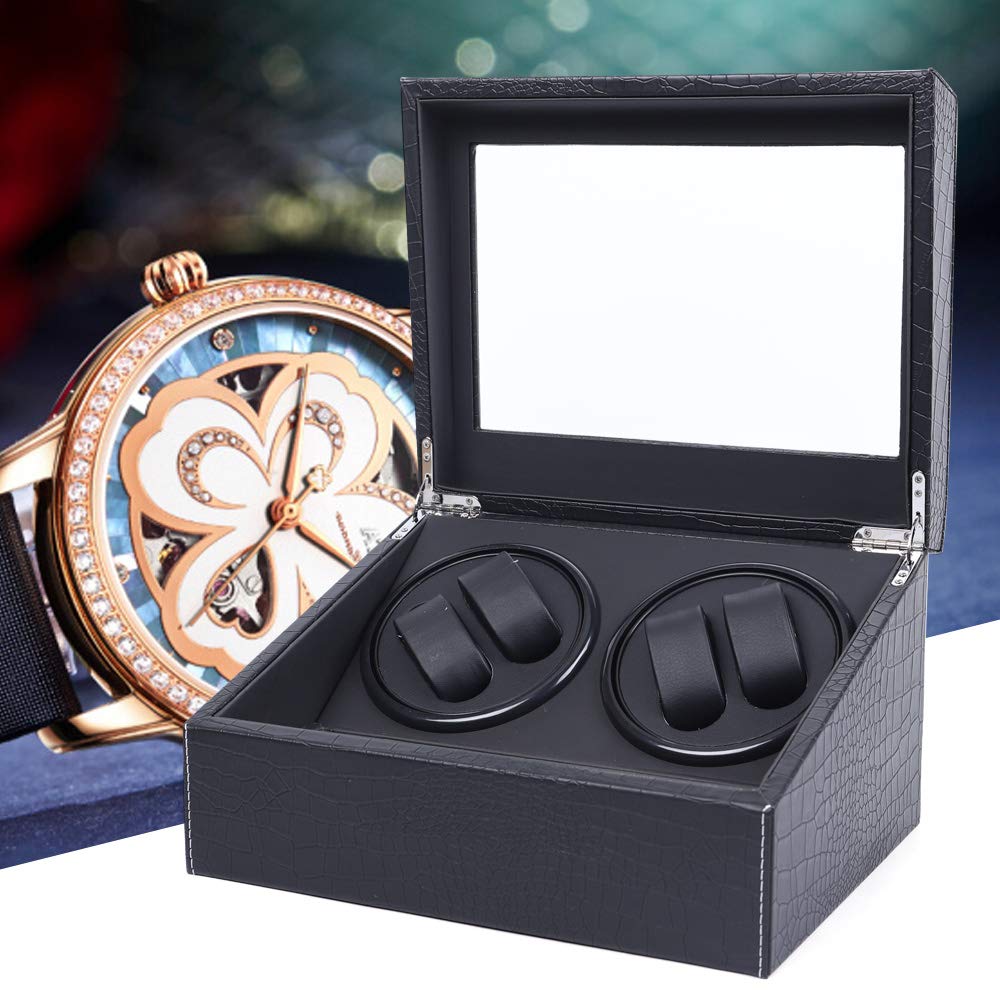 Caja giratoria automática para relojes de 4 + 6 relojes, caja de reloj, soporte giratorio de reloj, expositor automático, caja mecánica, caja de almacenamiento automático, motor con brazo de