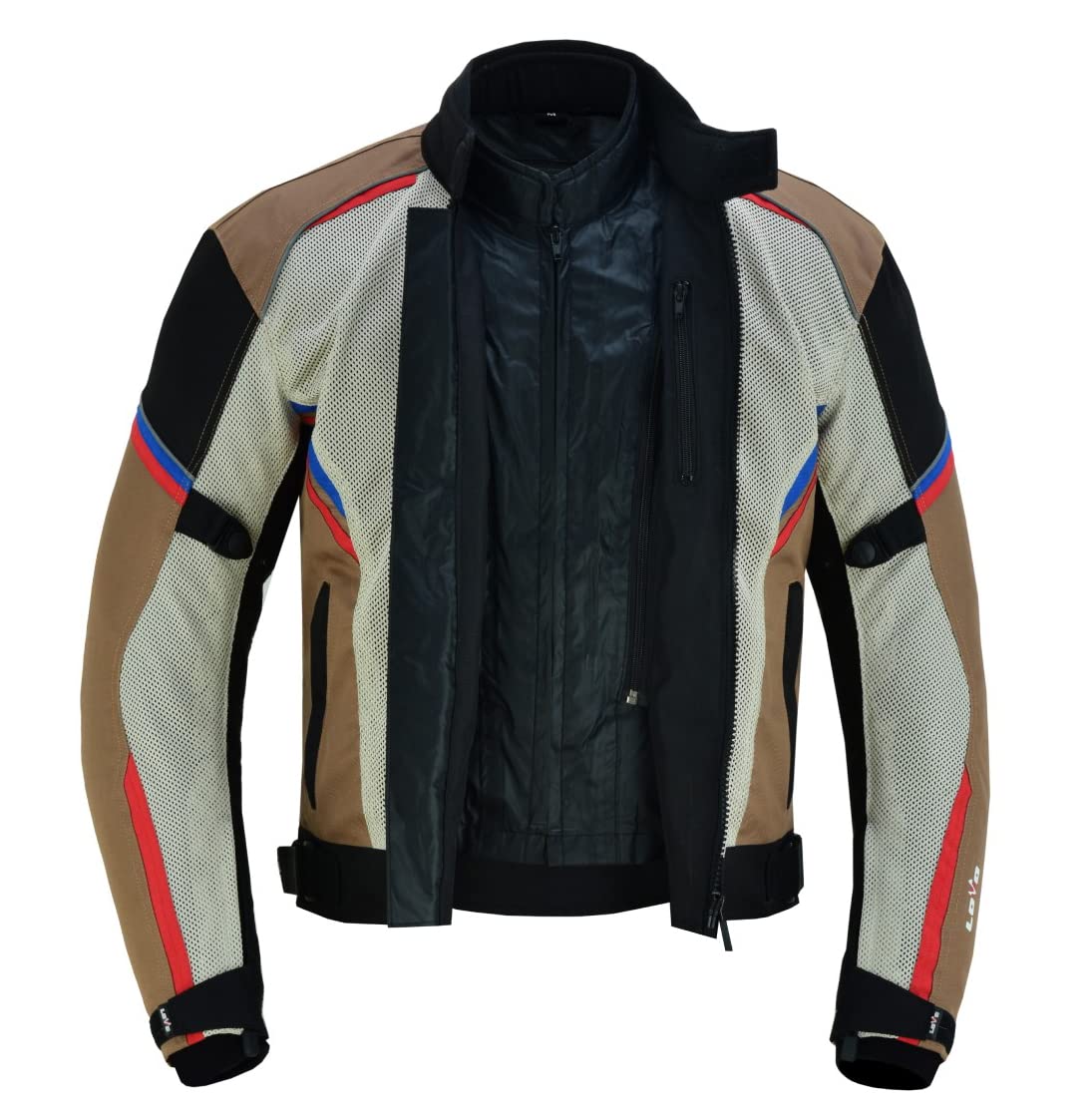 LOVO - Chaqueta Perforada Tricapa de Verano para Moto Hombre - Chaqueta Moto Hombre Verano Ligera y Transpirable - Protecciones Homologadas Incluidas - Cazadora Moto Hombre de Alta Resistencia