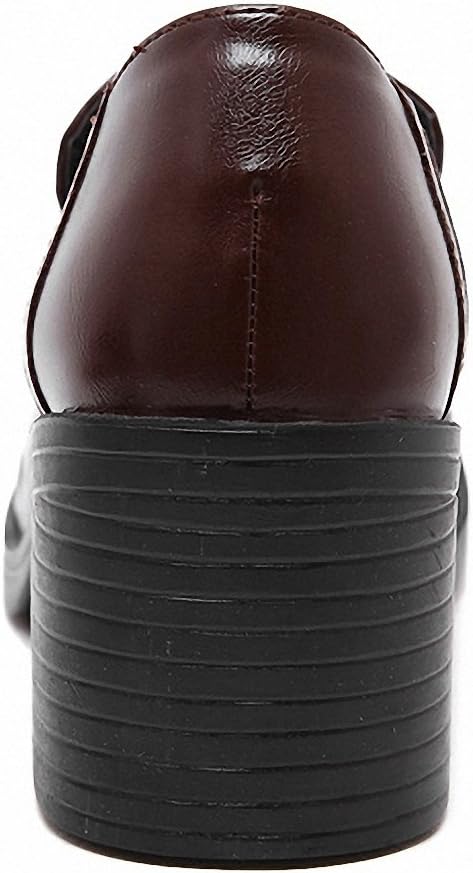 MEWOW Women's Girl's Lolita Mid Heel Students Uniform Dress Shoes for Costume and Daily