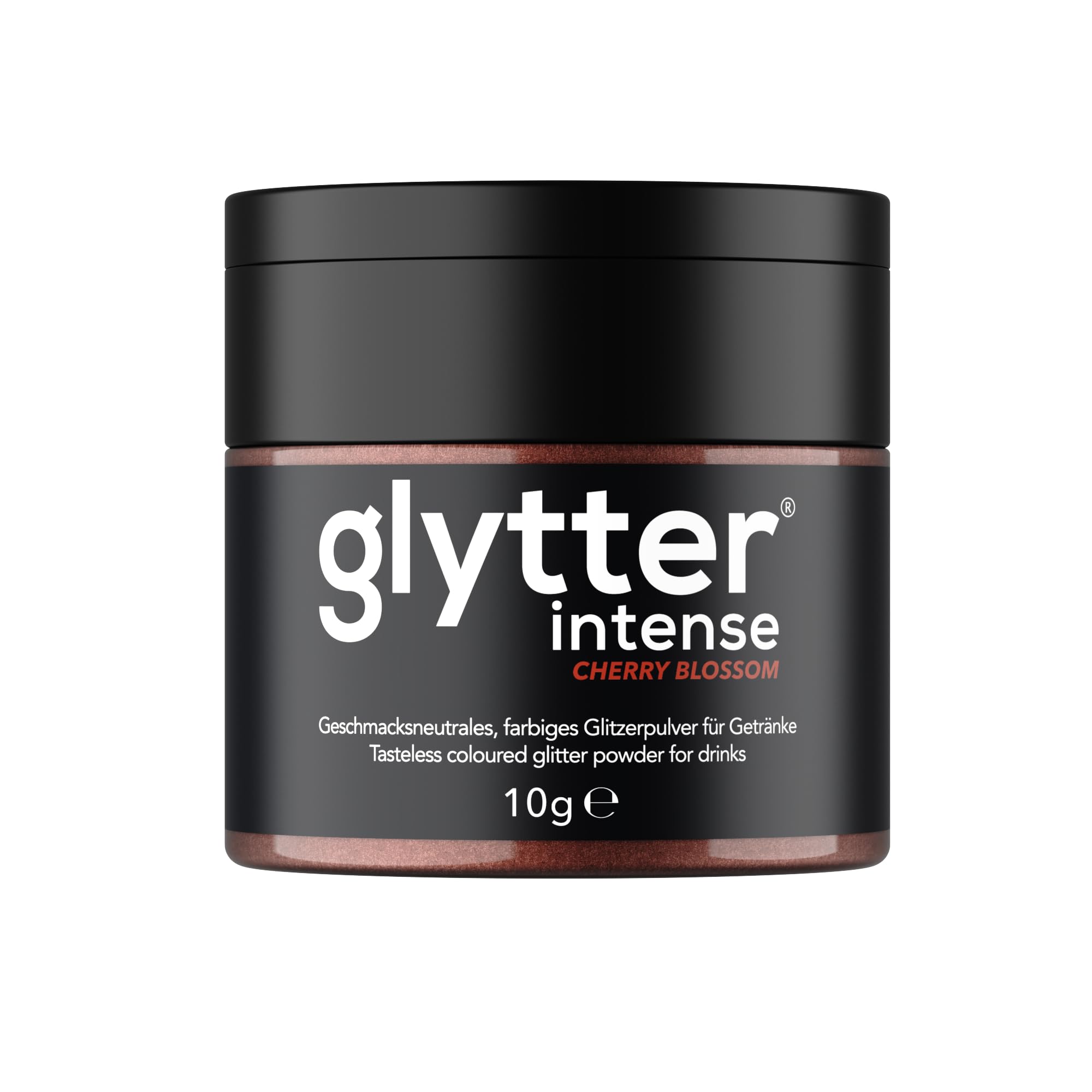 Glytter Glitzerpulver INTENSE für Getränke (cherry blossom) - essbarer Glitzer für Drinks & Flüssigkeiten, z.B. fürSekt, Cocktails - trinkbares & geschmacksneutrales Glitzerpulver MADE IN GERMANY