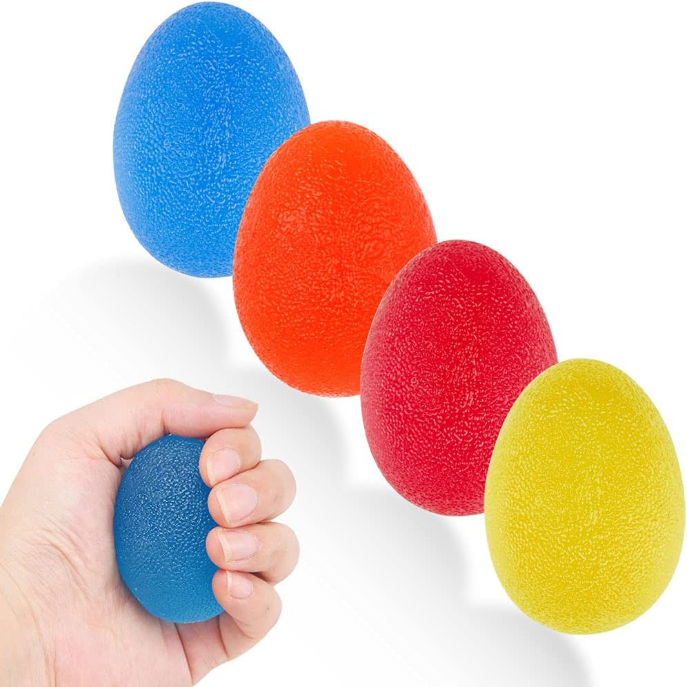 4 Pcs Gel Hand Balls, Hand Therapy Squeeze Exercise Stress Balls Finger