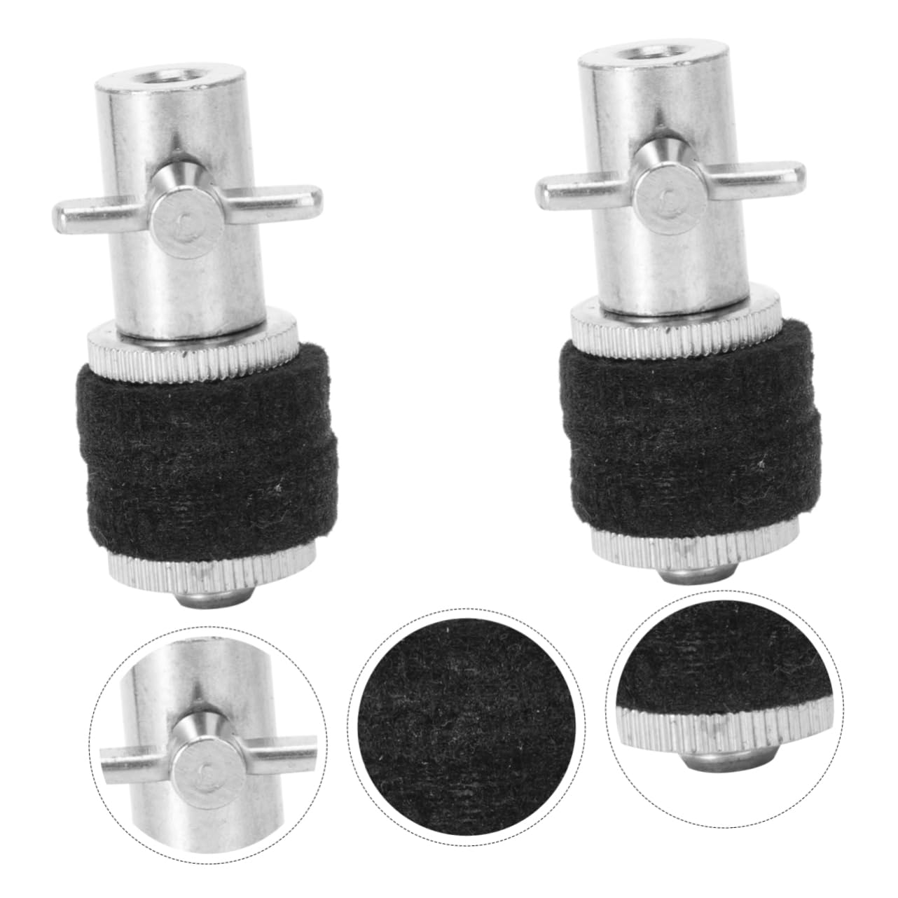 Abaodam 6 Piezas Accesorios De Piezas De De Jazz Sombrero De Fieltro Gorras Accesorios Para Batería De Percusión Bolso De Charles Del Instrumento De Percusión Black