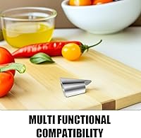 Vista 8 de 20 protectores de dedos de acero inoxidable para corte, pelador de verduras y cubiertas de uñas, protector de manos de cocina para cortar, cortar