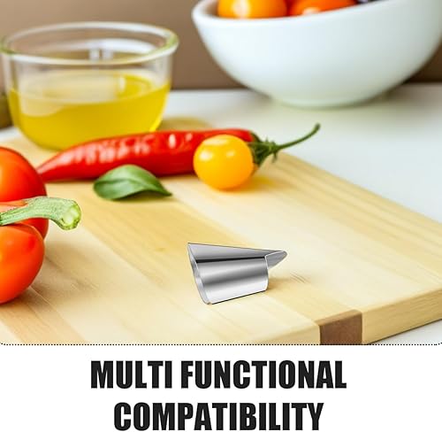 Miniatura 8 de Zerodeko Protector de uñas para cortar tuercas, protector de uñas de cocina, protector de uñas para pelar, recoger verduras, cubierta de metal para