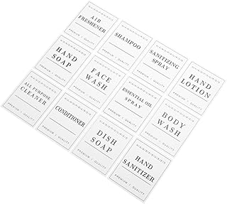Ciieeo 24シーツ枚防水シャワーボトル用ラベル おしゃれなデザイン シャンプー ハンドソープ用 使いやすいバスルーム整理アイテム