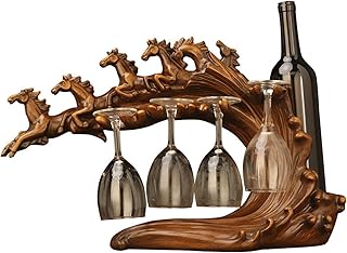 LLYUNDING Rack Wine, Bieganie Horse Butelka Butelka Uchwyt Stojak Rack Wine Rack, Do Baru, Piwnica wina, Salon, Diningroom, Prezent