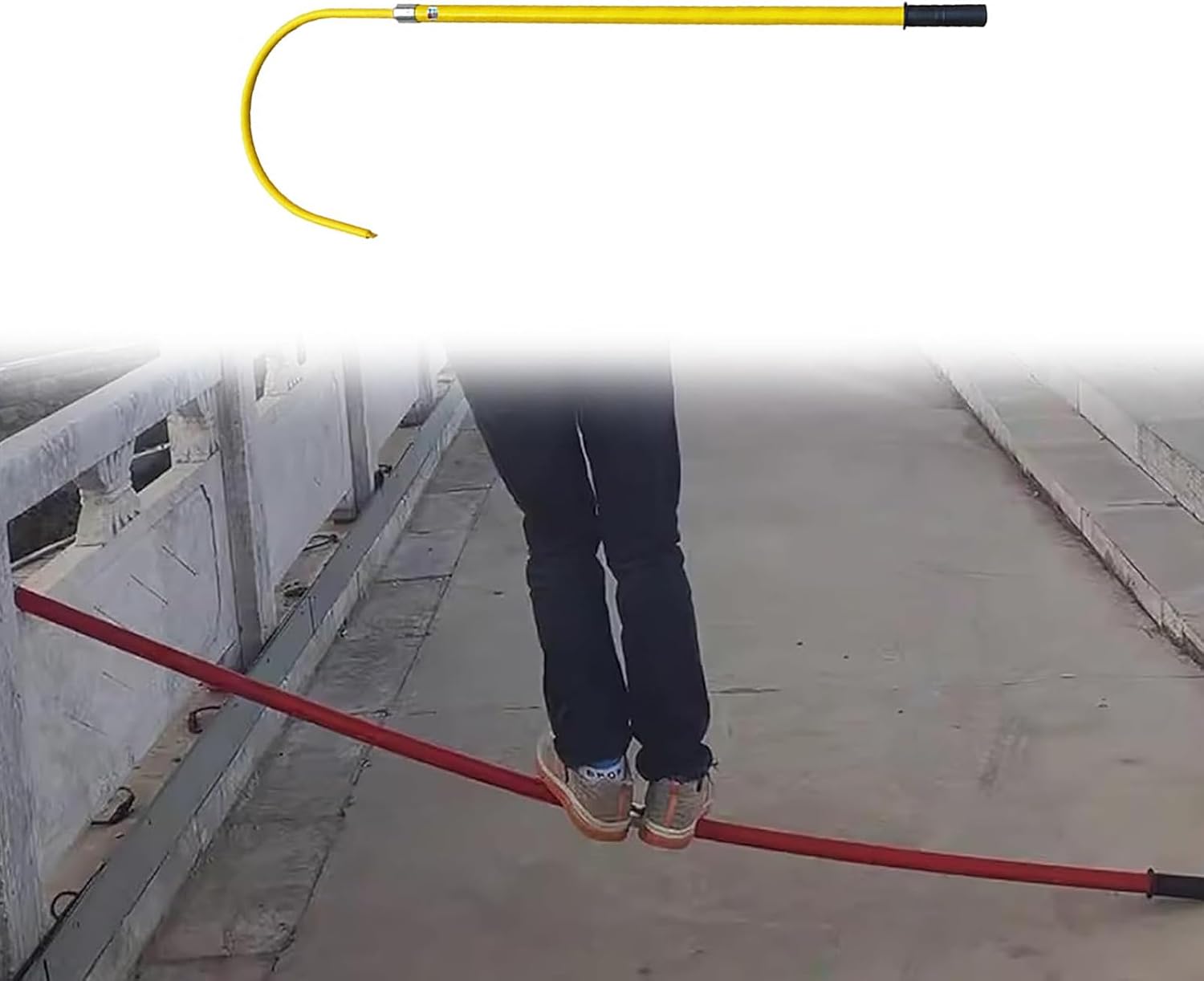 Electrical Safety Rescue Hook, Insulated Rescue Hook with 16.5 inch Opening Multicolor Multiple Sizes(Yellow,1m/3.2ft)