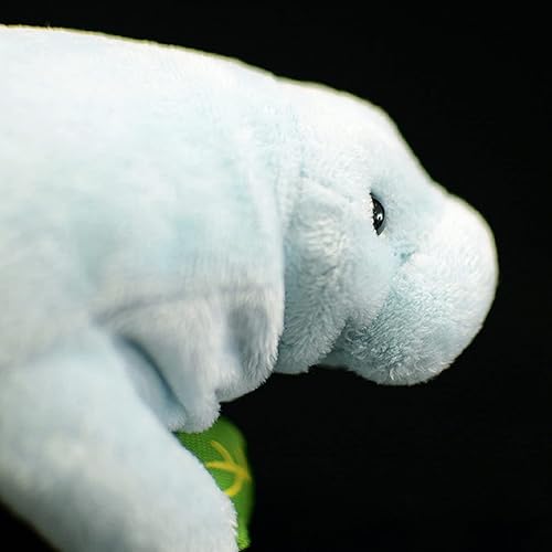 Miniatura 6 de Manatee - Peluche de Manatí azul de 7 pulgadas, animal de peluche realista suave y realista, colección de regalo de animal de manatí marino para