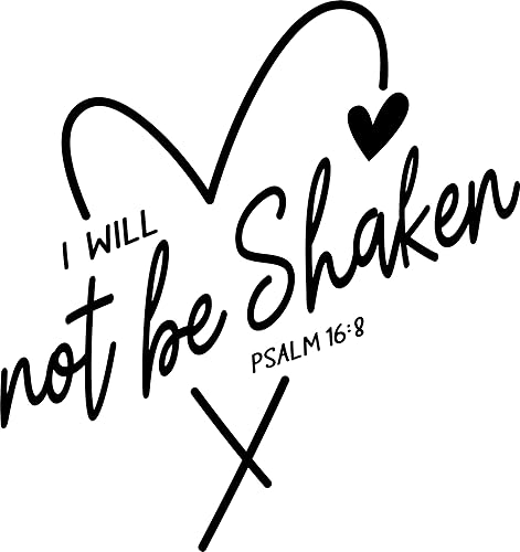 Adhesivos para planchar con texto en inglés "I Will not be Shaken" (No seré sacudido), parches de vinilo para ropa, camisetas y camisetas Christian