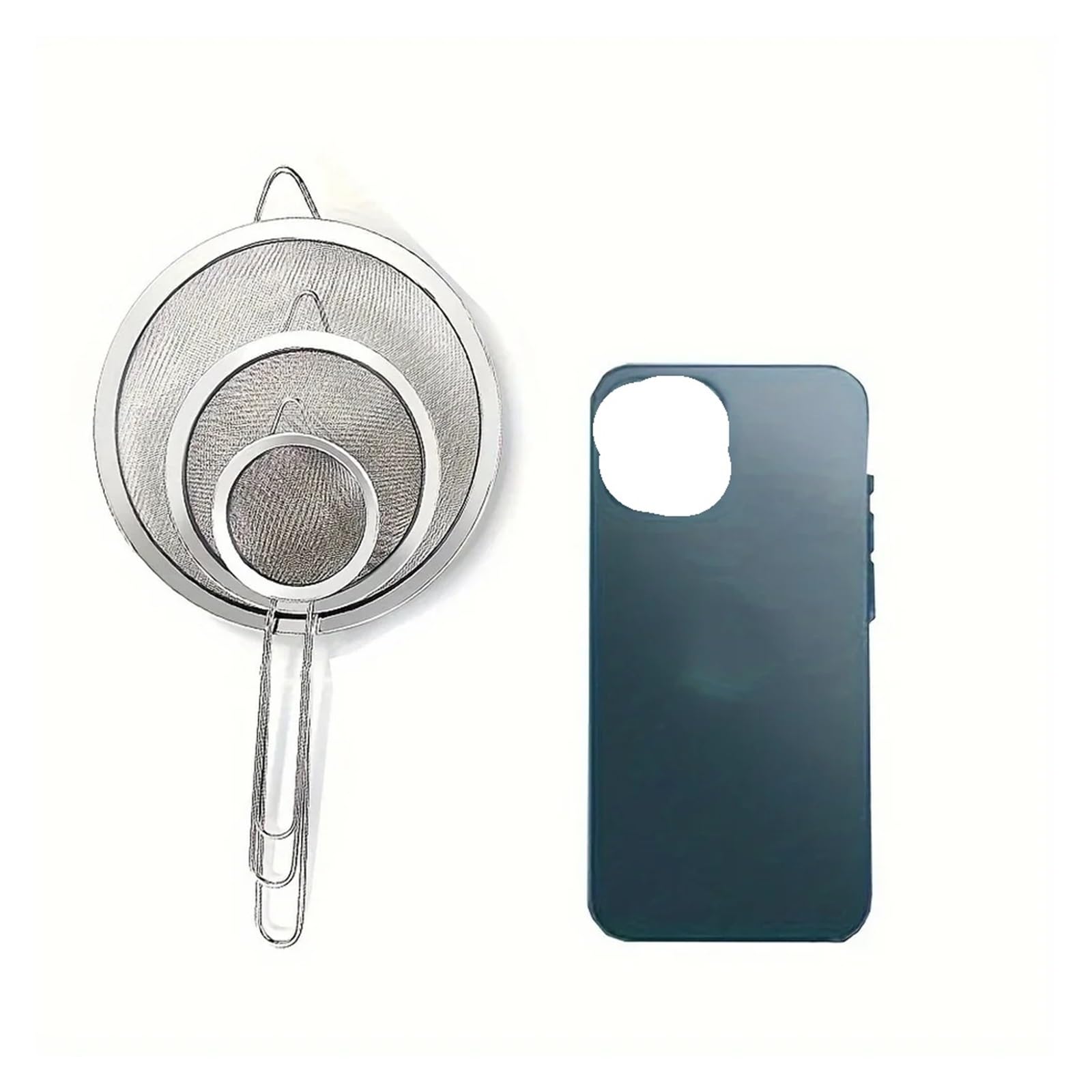 Juego de 3 coladores acero inoxidable malla fina for filtrar alimentos, jugos, harina, té, leche soja para Alimentos y Vegetales