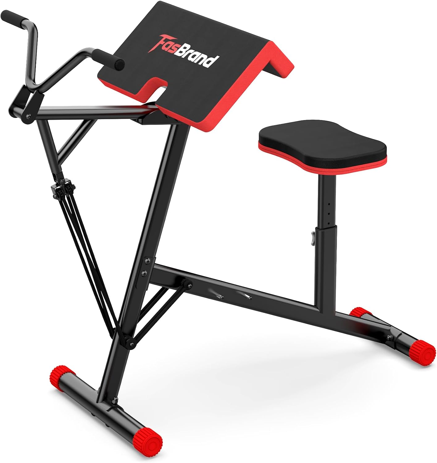 2-in-1 Preacher Curl Bench & Seated Row Station for Arm Workout | 9-Level Linear Resistance (Up to 80 Lbs), Sturdy Steel Frame, Adjustable Seat, Space-Saving Design, For Home Gym Workouts