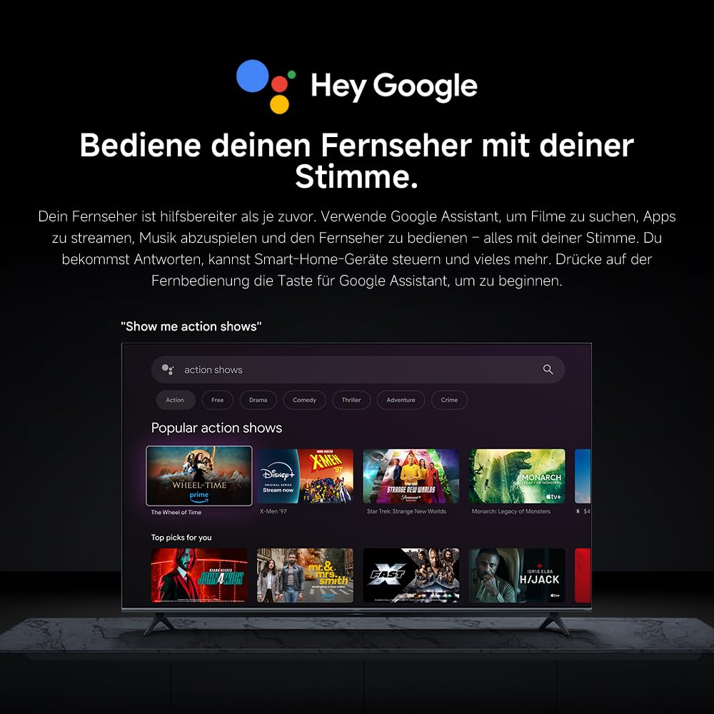 XIAOMI TV S Mini LED 55 Zoll (140 cm), 4K UHD Smart TV, 144Hz (240Hz Game Boost Mode), Dolby Atmos & Vision, HDR10+, Triple Tuner, DVB-C/S/S2/T/T2, Google TV, MEMC, Airplay, Google Assistant
