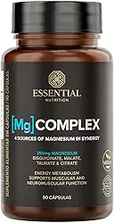 Mg Complex - 4 Tipos de Magnésio - 90 Capsulas - Essential Nutrition