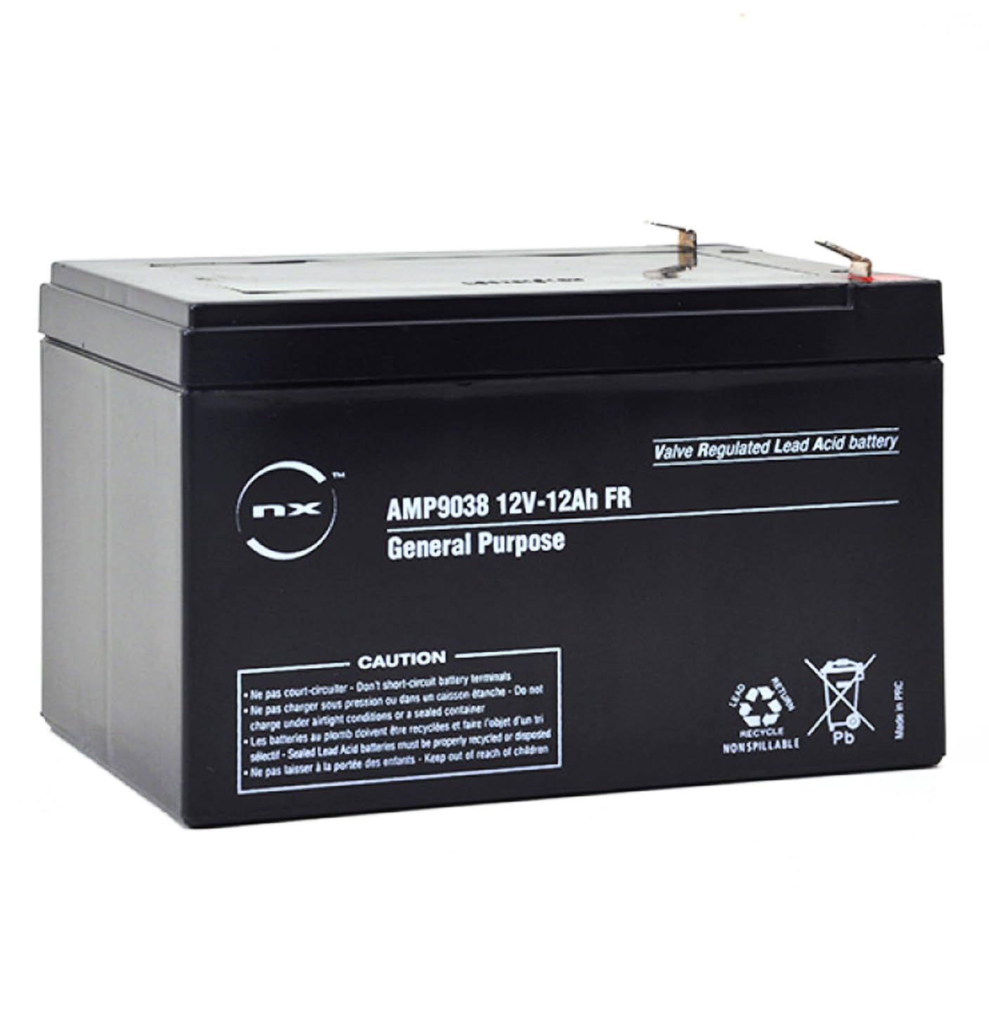 NX NP12-12 Lead Acid Battery - 12V, 12Ah Lead Acid Rechargeable Battery For General purpose, Scooter, Quad Bikes, Childrens Kids Toy Car Battery, Alarm, Bike, Emergency power
