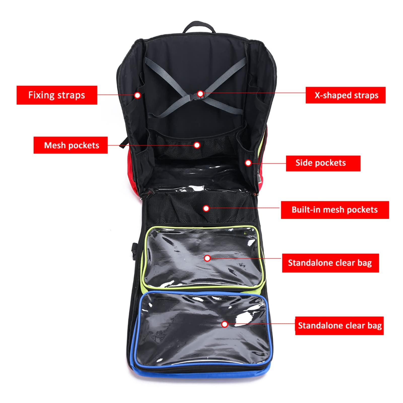 Bolsa Profesional de Primeros Auxilios con múltiples Bolsillos para botiquín de Primeros Auxilios y Suministros de enfermería | Botiquín de Primeros Auxilios táctico para Acampada Militar Viajes