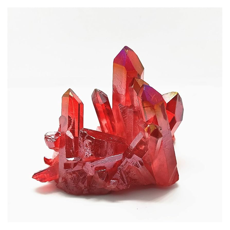 天然赤水晶クラスター(鉄石英) Amazon.co.jp: 110g天然クリスタル赤天使Aura石英クラスター標本
